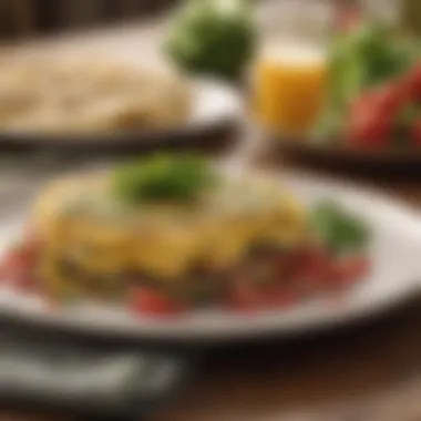 Colorful Vegetable Omelet A vibrant vegetable omelet presented on a plate, highlighting fresh ingredients and color.