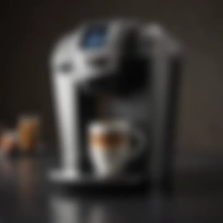 Keurig coffee maker showcasing its sleek design