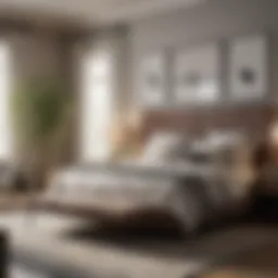 Modern bedroom set featuring elegant design