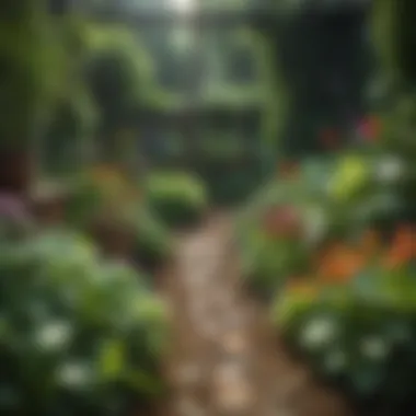 Lush vegetable garden showcasing diverse plants