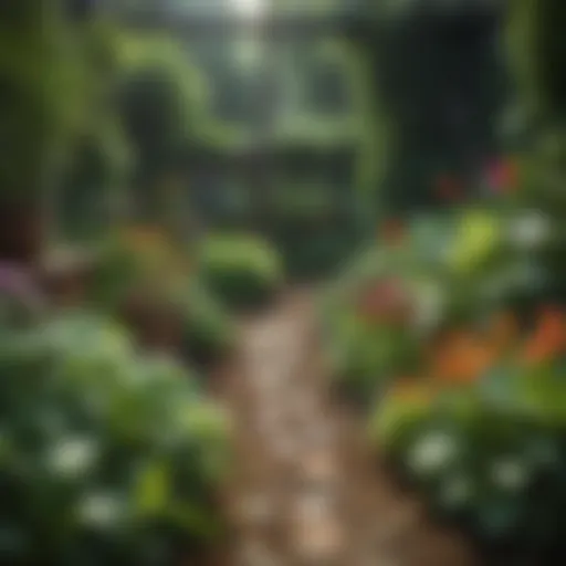 Lush vegetable garden showcasing diverse plants