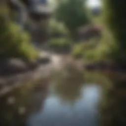 A well-drained yard showcasing effective landscaping solutions