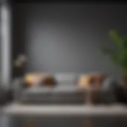 Elegant couch design that complements gray walls