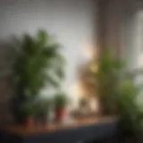 Stylish arrangement of indoor plants enhancing an apartment corner