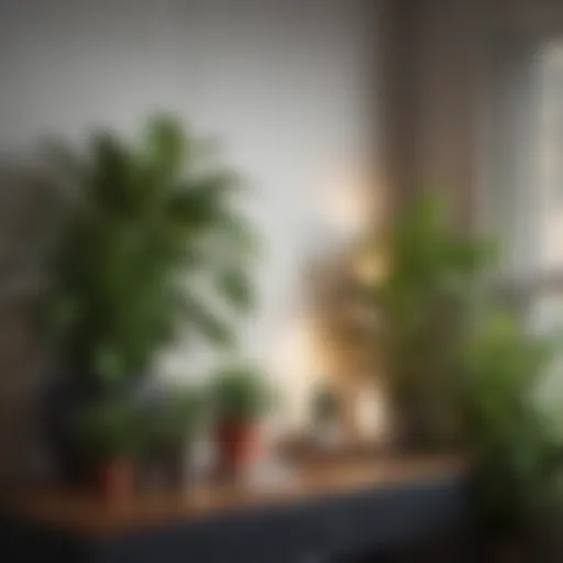 Stylish arrangement of indoor plants enhancing an apartment corner