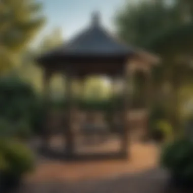 Maintaining Outdoor Elegance A well-maintained gazebo on a deck, with decorative elements enhancing the outdoor space.