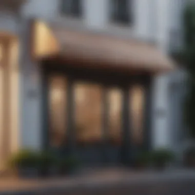 Enhancing Aesthetics with Awnings Awnings enhancing front entrance aesthetics