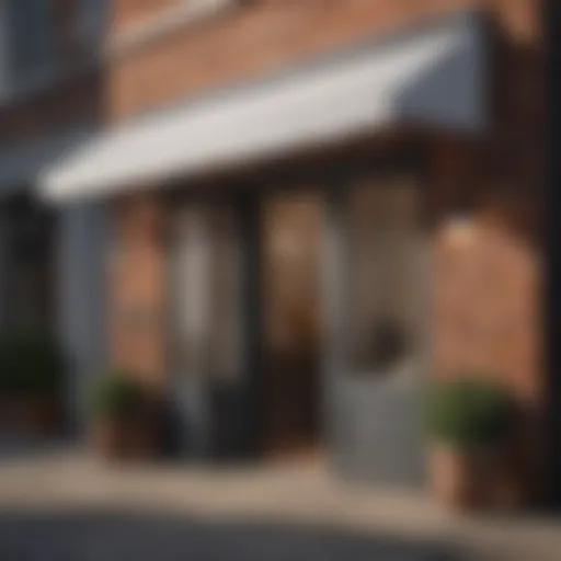 Elegant awning design over front entrance