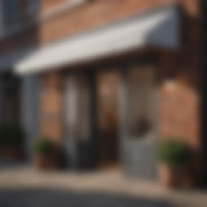 Elegant awning design over front entrance