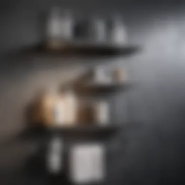 Modern Metal Bathroom Shelves Modern metal bathroom shelves showcasing organizational tips