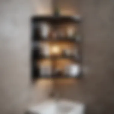 Stylish Corner Bathroom Shelving Stylish bathroom corner shelving maximizing space