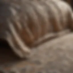 Luxurious bedspread showcasing intricate patterns