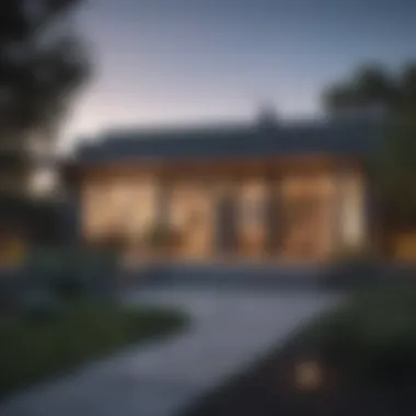 Inviting Exterior with Modern Color Palette An inviting exterior showcasing a modern color palette