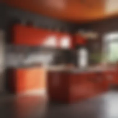 Vibrant Kitchen with Bold Color Choices A vibrant kitchen featuring bold color choices