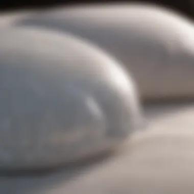 Close-up of cooling gel technology in a pillow topper