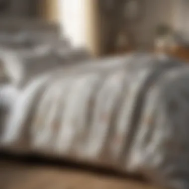 Elegant design of a duvet cover with summer patterns