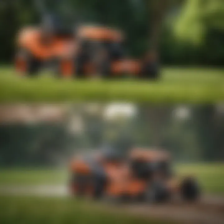Comparison chart of features of various gas push mowers under $200