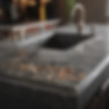 Granite Countertop Elegance A stunning granite countertop with intricate patterns