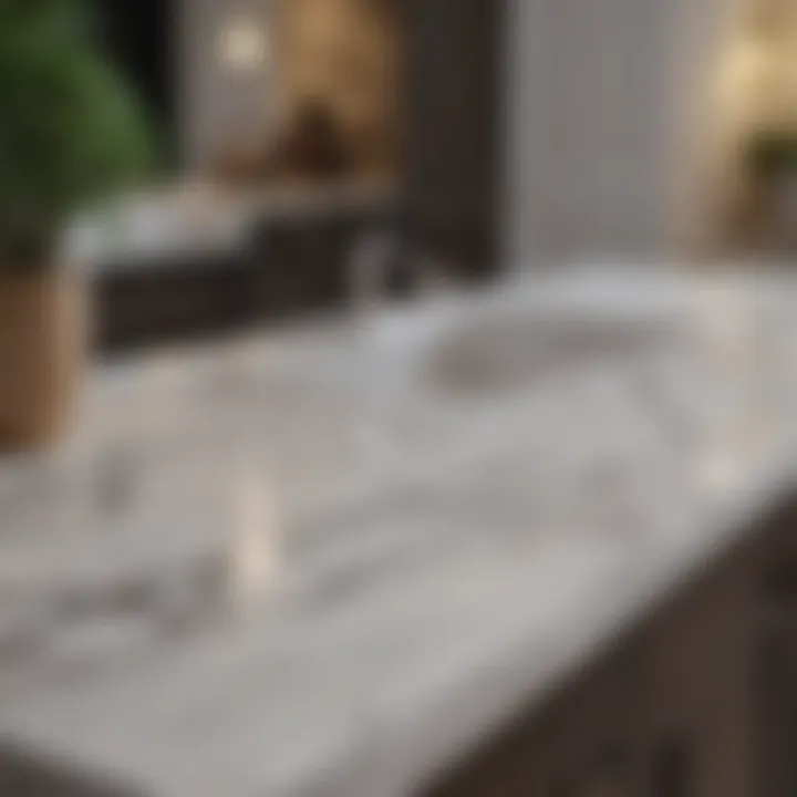 An elegant marble countertop reflecting luxury