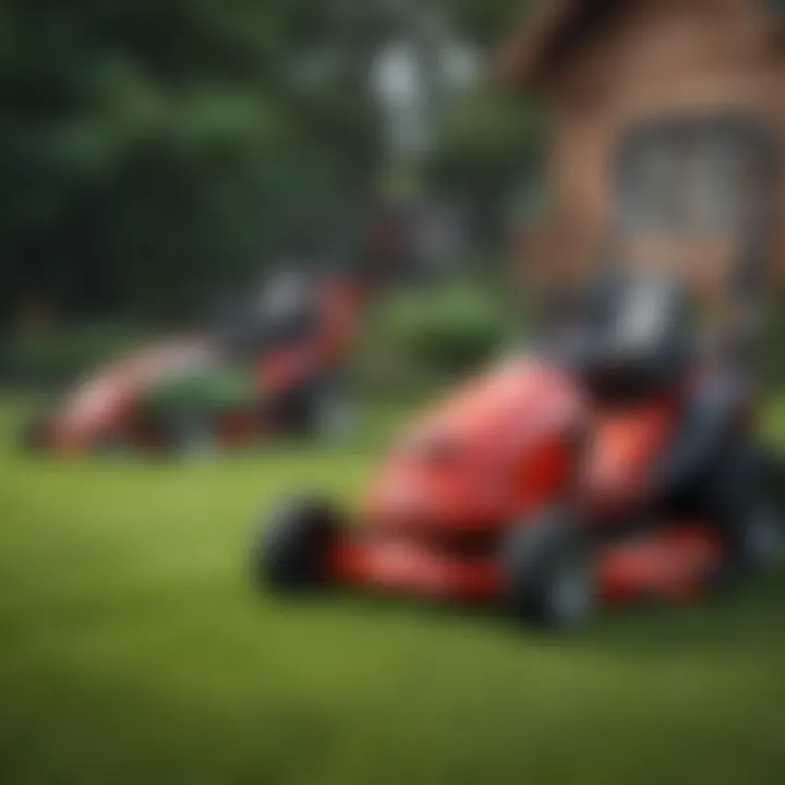 Side-by-side comparison of two popular lawn mower brands