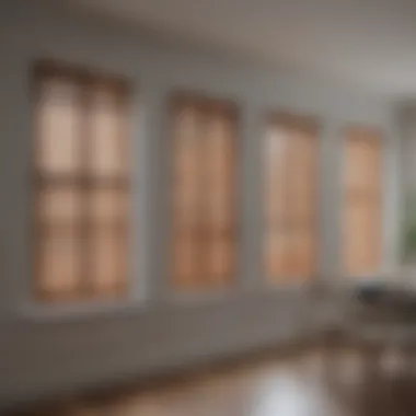 Diverse Styles of Window Shutters A variety of shutter styles displayed in a contemporary showroom