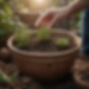 Choosing the Right Soil Texture for Container Gardening Vegetable pots filled with diverse soil textures
