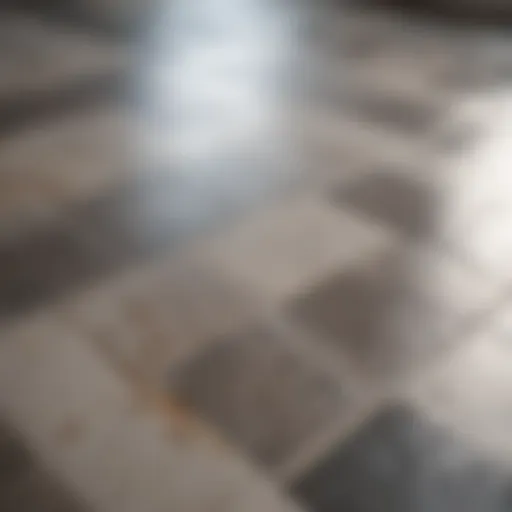 Spotless tile floor reflecting natural light