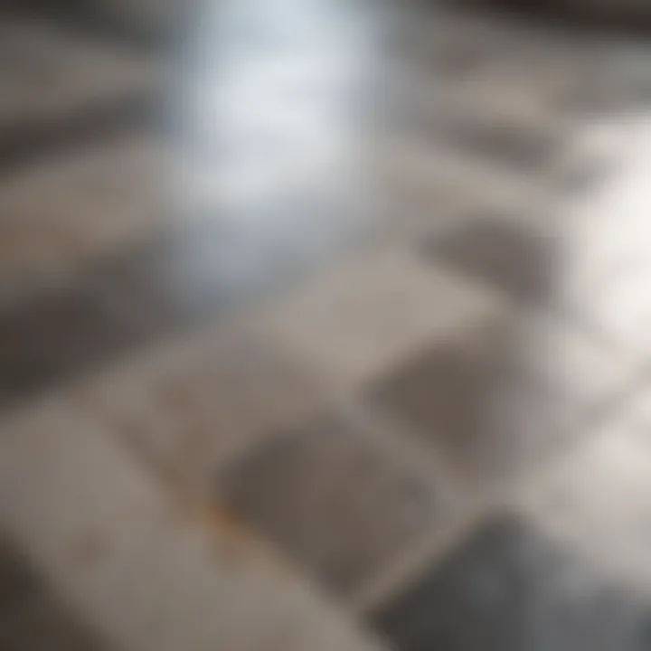 Spotless tile floor reflecting natural light