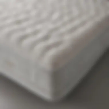 Close-up of mattress layers showcasing comfort and pressure relief