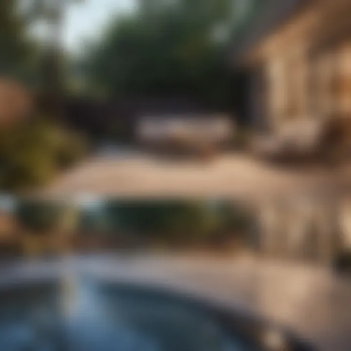 Before and after comparison of a patio cleaned using the Brite Site method.