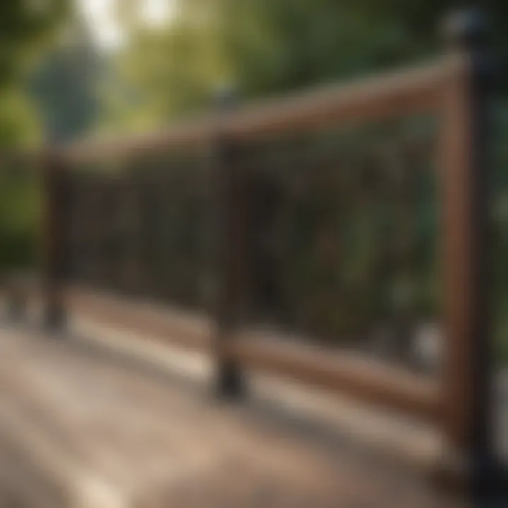 Completed deck railing showcasing design