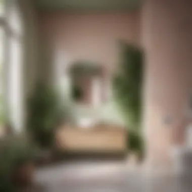 Pastel Shades with Lush Greenery A tranquil space with pastel shades and lush greenery