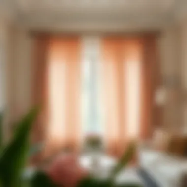 Soft pastel curtains enhancing warmth in a cream room