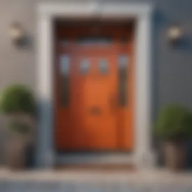 A selection of popular front door colors displayed in a palette, showcasing current trends.