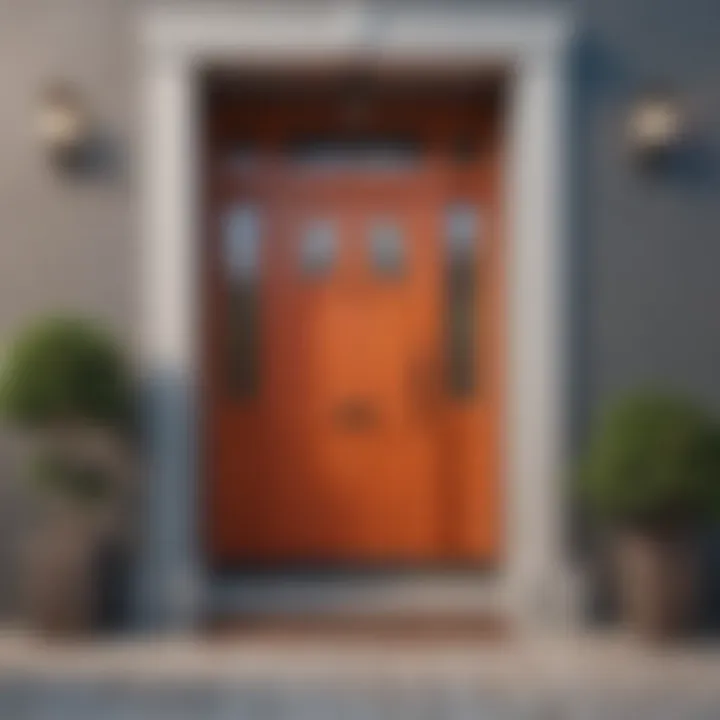 A selection of popular front door colors displayed in a palette, showcasing current trends.