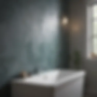 Latex Paint Application Techniques Demonstration of applying latex paint on bathroom wall