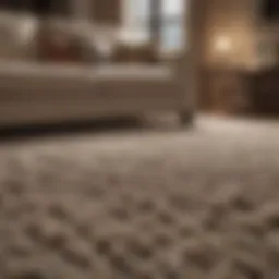 Luxurious carpet texture in a cozy living room setting