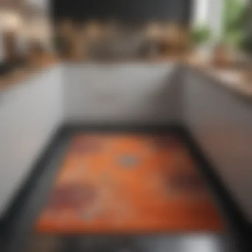 Elegant kitchen rug showcasing modern design