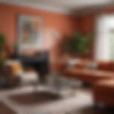Harmonious Color Combination A beautifully designed living room showcasing a harmonious color combination that reflects personal style.