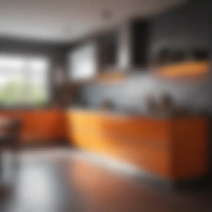 A vibrant kitchen with contrasting colors for a dynamic look