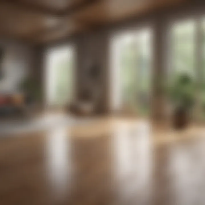 A bright room with harmoniously coordinated wood flooring