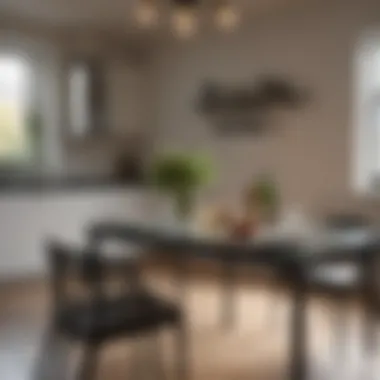 Elegant Glass Kitchen Table Design Elegant glass table enhancing the apartment's decor