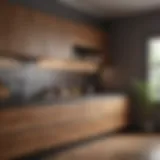 Elegant wooden kitchen cabinet design