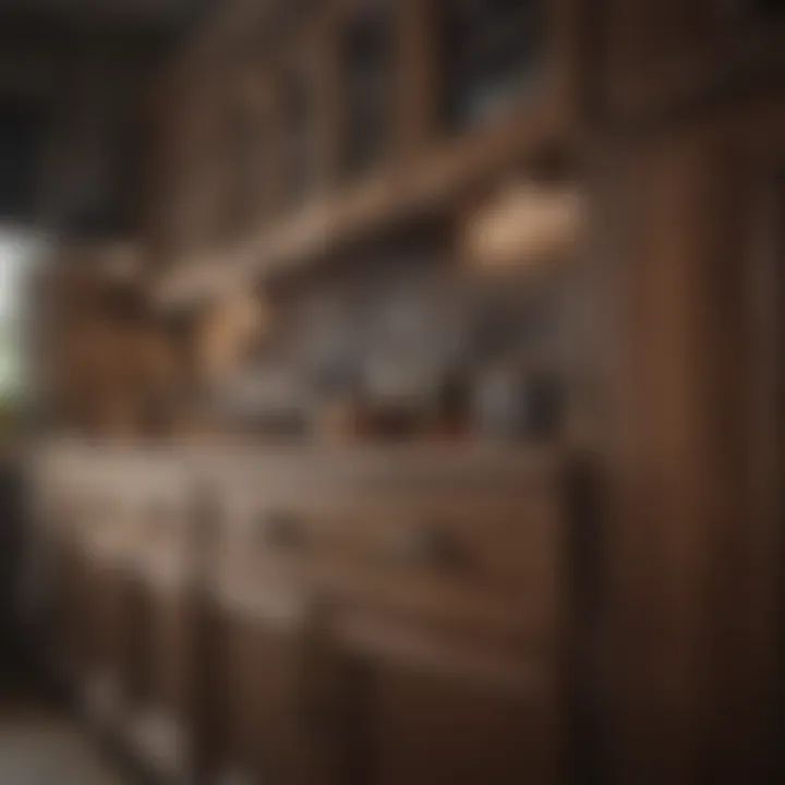 Luxurious kitchen cabinet featuring unique finishes