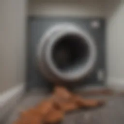 Dryer vent before cleaning