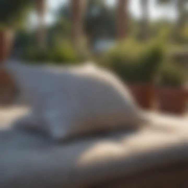 Patio cushions being cared for with proper maintenance