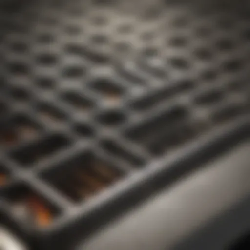 Close-up of a well-maintained stovetop grate