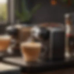Various coffee pod makers on display
