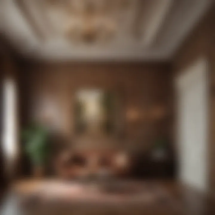Historical coffered wall panels in a classic interior setting