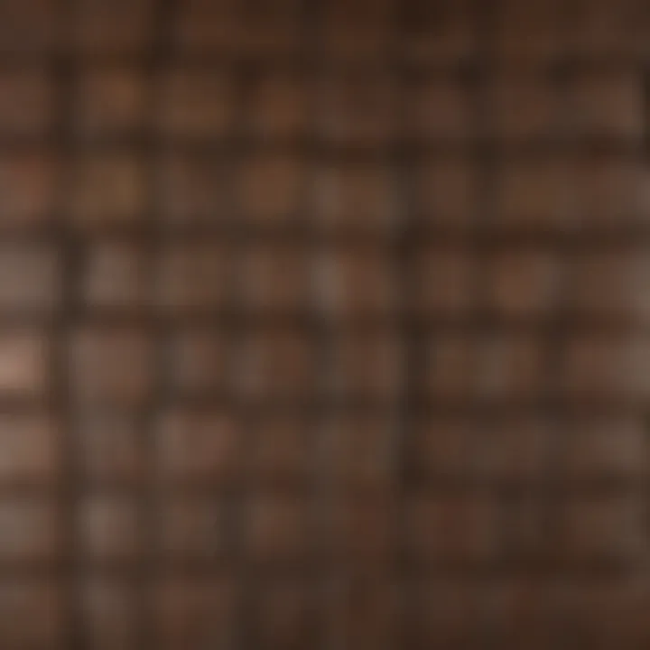 Different materials used in coffered wall panels